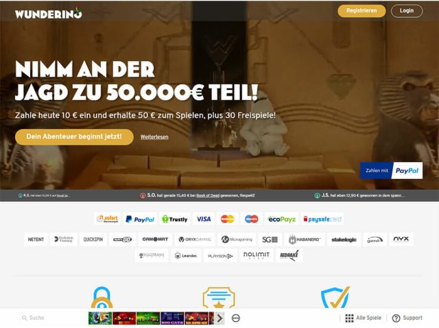 wunderino casino login