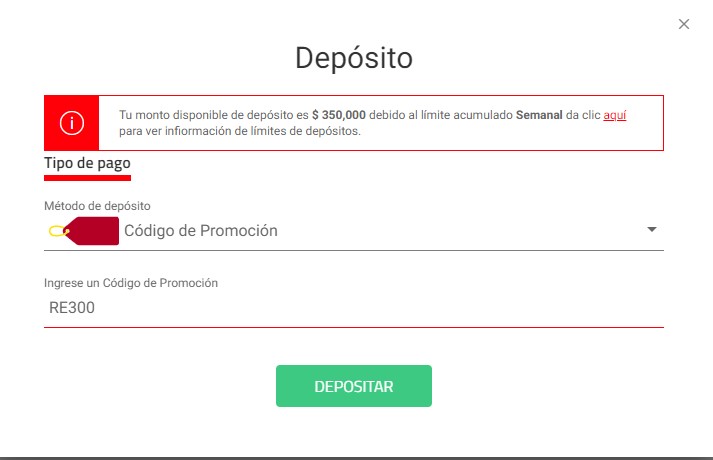 código promocional jugabet