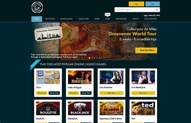 grosvenor casino online games